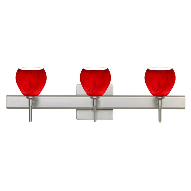 Besa 3SW-5605MA-SN-SQ Tay Tay Three Light Wall Sconce Satin Nickel