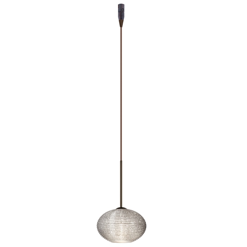 Besa RXP-5612GL-BR Lasso One Light Pendant Bronze