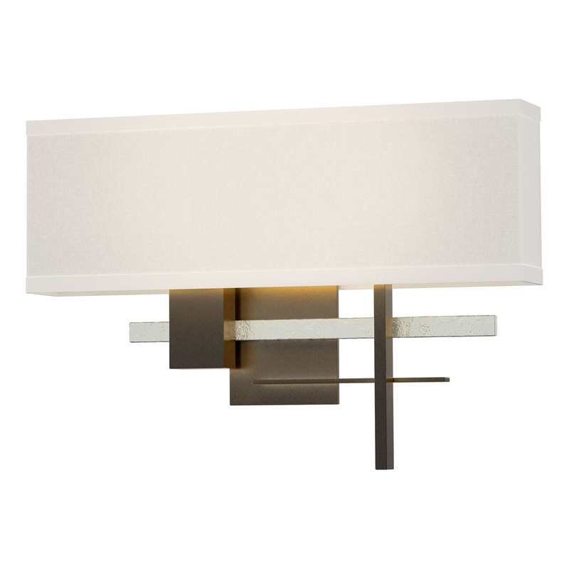 Cosmo Sconce Oil Rubbed Bronze Vintage Platinum Flax Shade (SE)