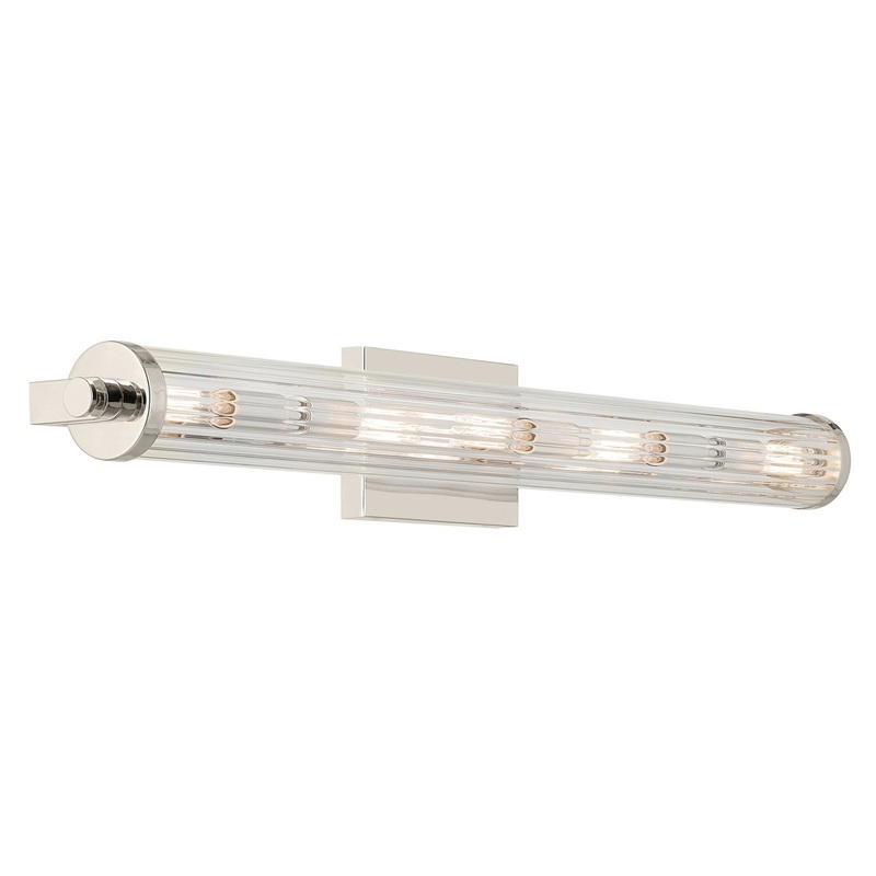 Five Light Bath from the Azores Collection in Polished Nickel Finish by Kichler
