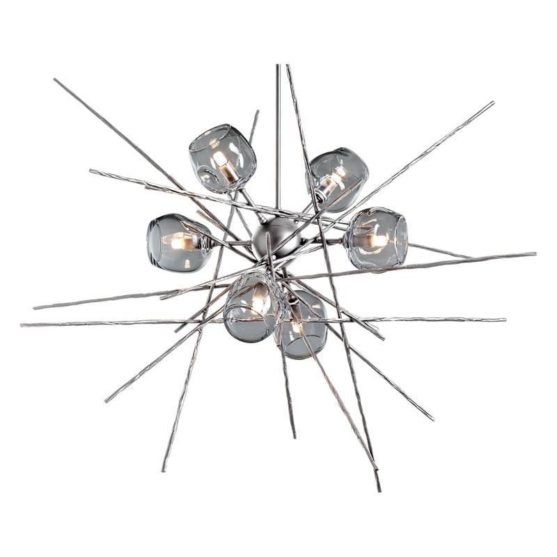 Griffin Starburst Pendant Sterling Cool Grey Glass (YL)