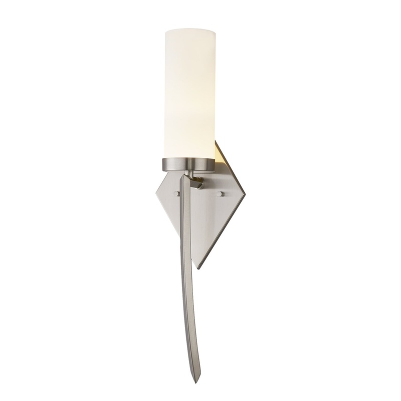 LED Wall Sconce from the Pointe Collection in Brushed Nickel Finish by Justice Designs