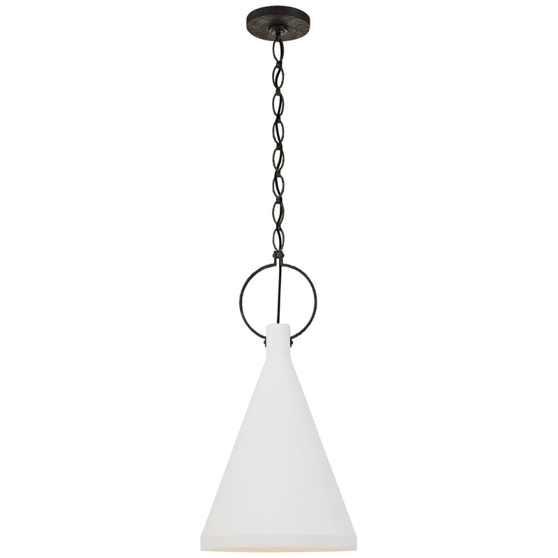One Light Pendant from the Limoges Collection in Natural Rust Finish by Visual Comfort Signature