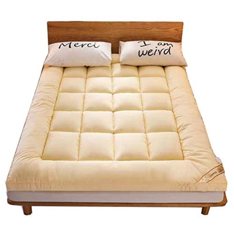 QXTT Materasso Futon Giapponese Pieghevole Materasso Letto Futon, Portatile Tatami Morbido Allevia Il Mal di Schiena Materasso per Residenza Studentesca Casa,Yellow-100 * 200cm