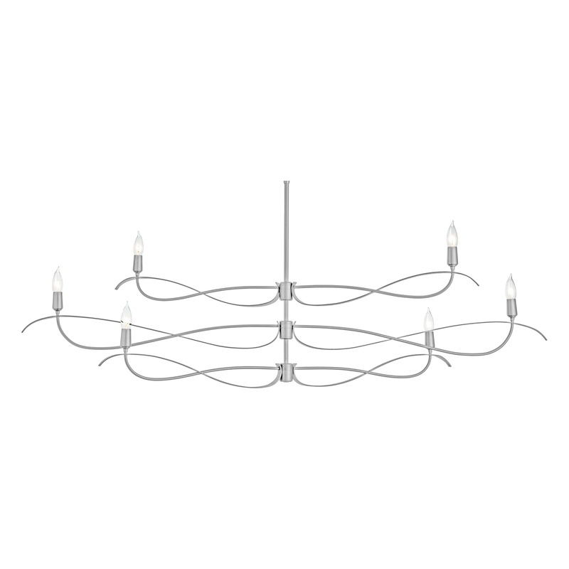 Willow 6-Light Large Chandelier Vintage Platinum