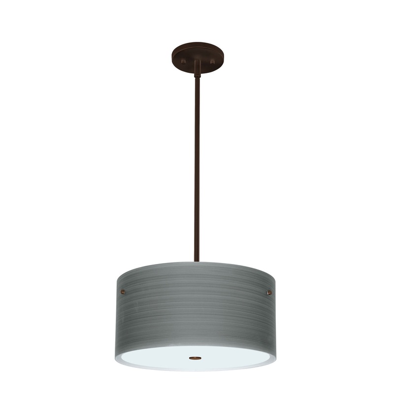 Besa 1KT-4008TN-BR Tamburo Three Light Pendant Bronze (Discontinued)