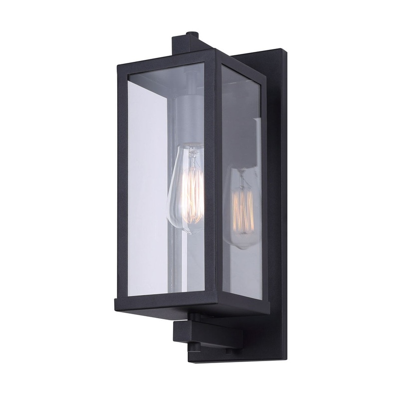 Canarm IOL572BK Kellan One Light Outdoor Wall Mount Black