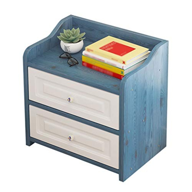 Comodini Decorazione Locker Domestica Addensare Assemblea Soggiorno Camera Bagno Doppio pompaggio Corridoio Studio Multifunzione 38X30X45cm MUMUJIN (Color : Blue)