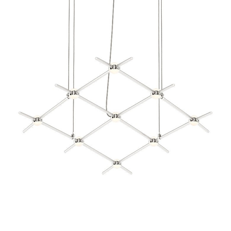 Constellation Aquarius Minor Satin Nickel with White Optical Acrylic 3000K 20′ Adjustable Cord/Cable