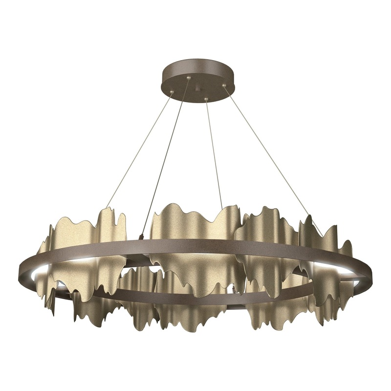 Hildene Circular LED Pendant Bronze Soft Gold