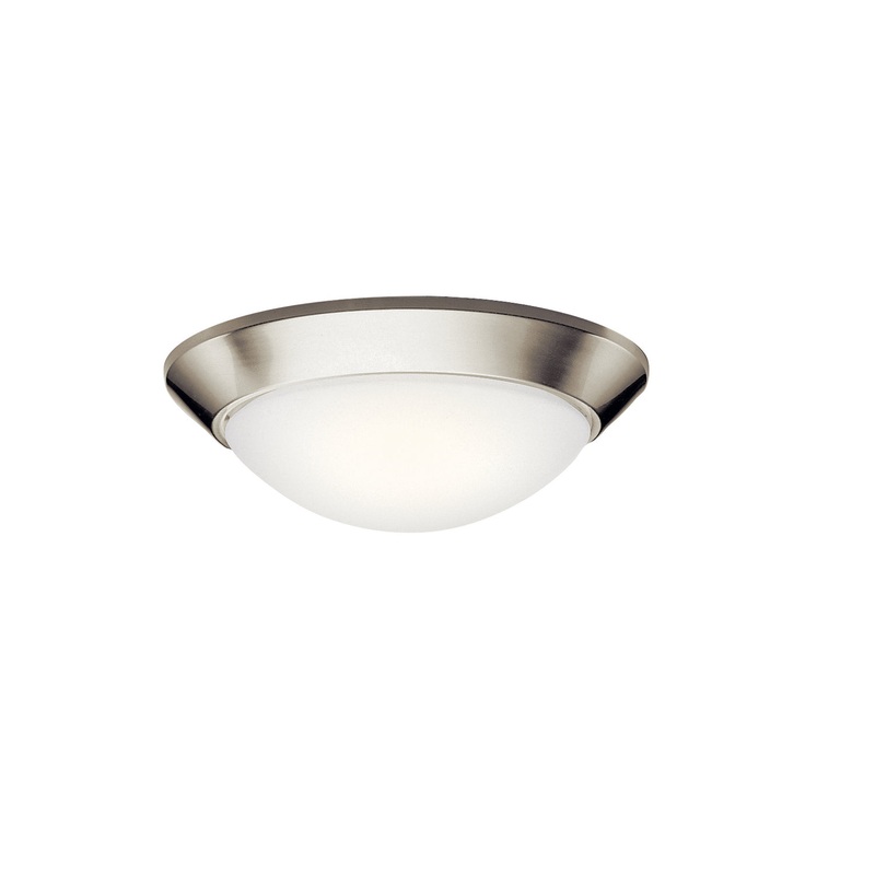 Kichler 8882NI Two Light Flush Mount, Brushed Nickel