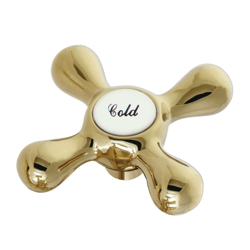 KSH266PBC Cold Metal Cross Handle, Polished Brass
