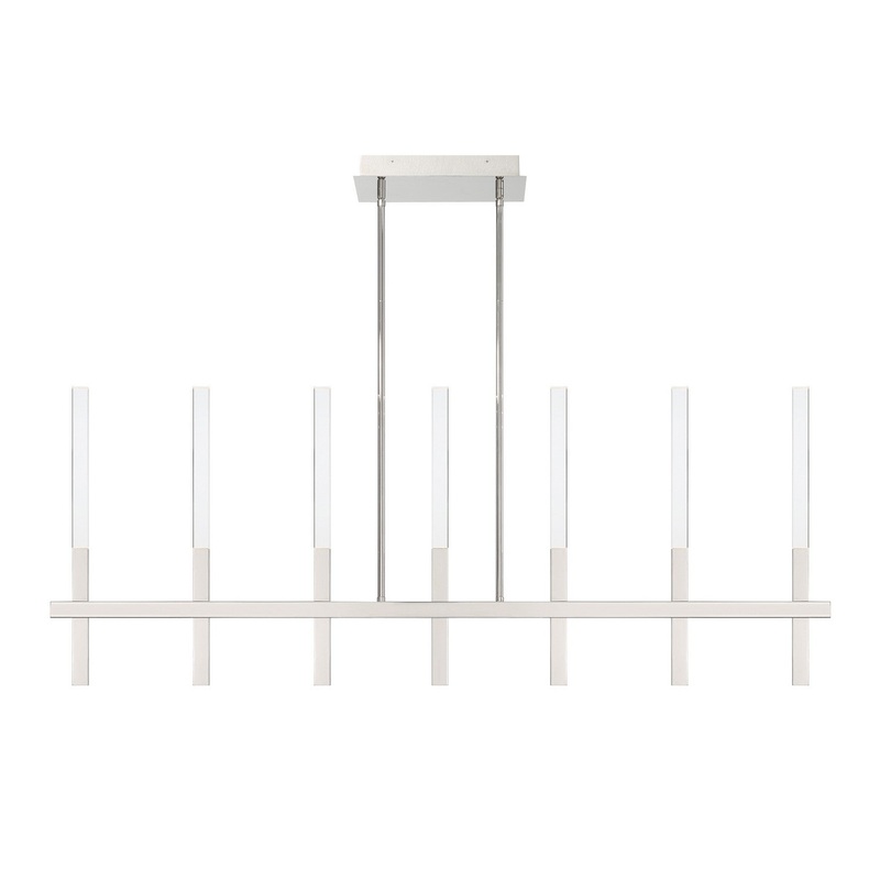 LED Chandelier from the Benicio Collection in Nickel Finish by Eurofase
