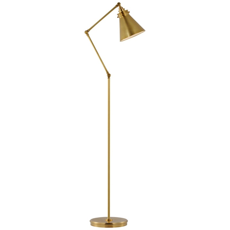 LED Floor Lamp from the Parkington Collection in Antique-Burnished Brass Finish by Visual Comfort Signature