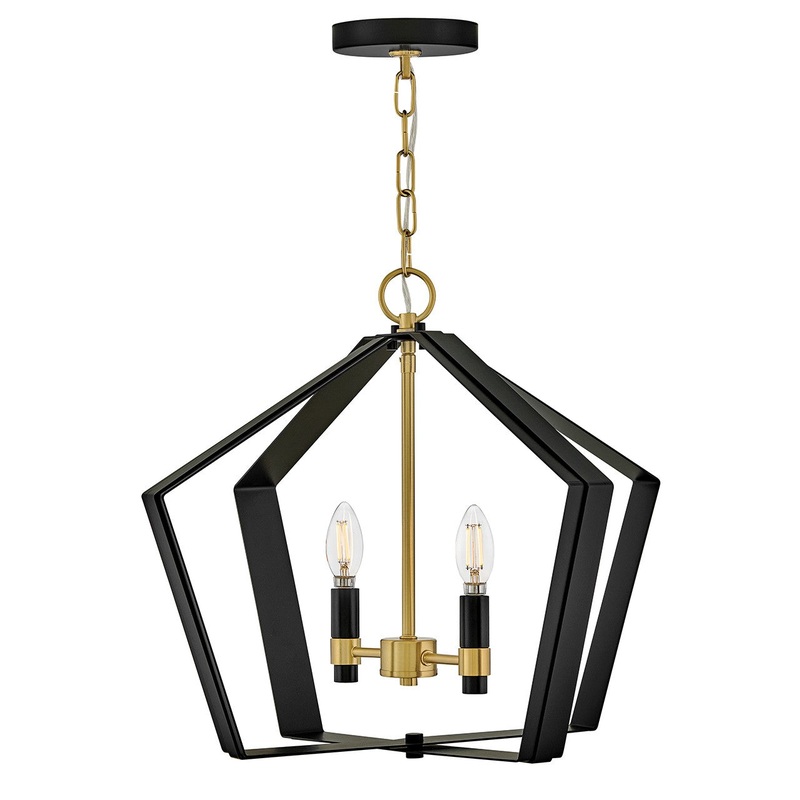 LED Pendant from the Sammi Collection in Black Finish by Lark