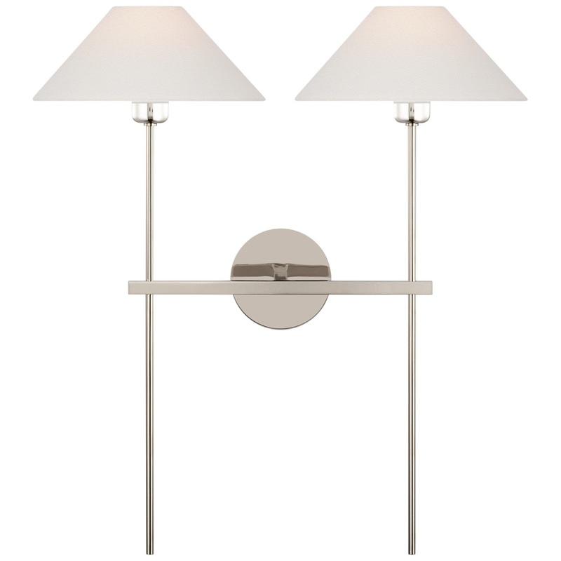 LED Wall Sconce from the Hackney Collection in Polished Nickel Finish by Visual Comfort Signature