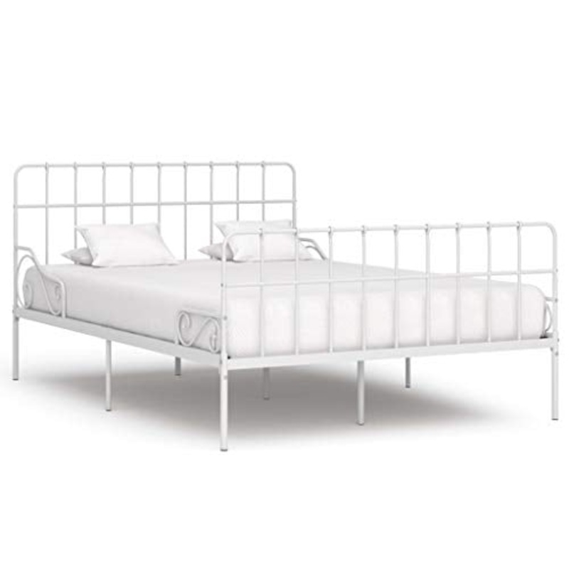 SKM Giroletto con Doghe Bianco in Metallo 140×200 cm (23.6kg)