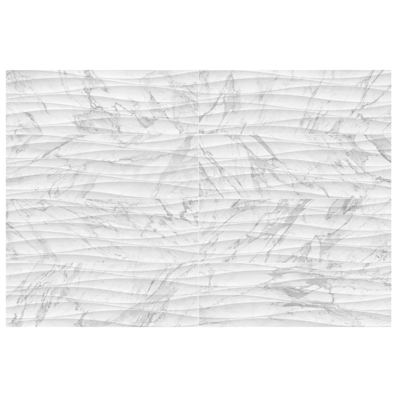 12″ x 36″ Raffino Curva Bianco Matte Vita