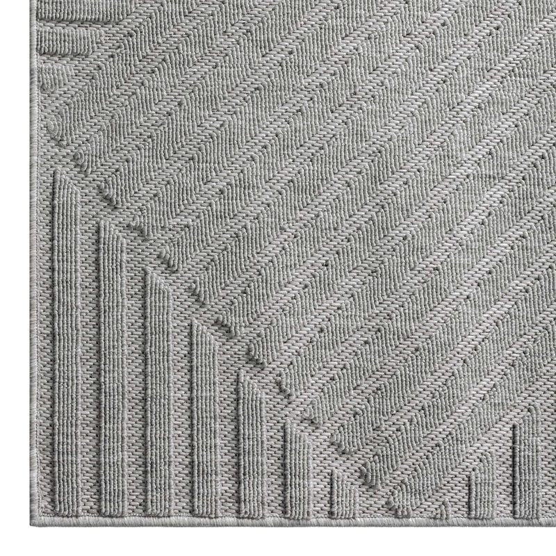 Alpha Outdoor Rug – Light Grey – 120×170