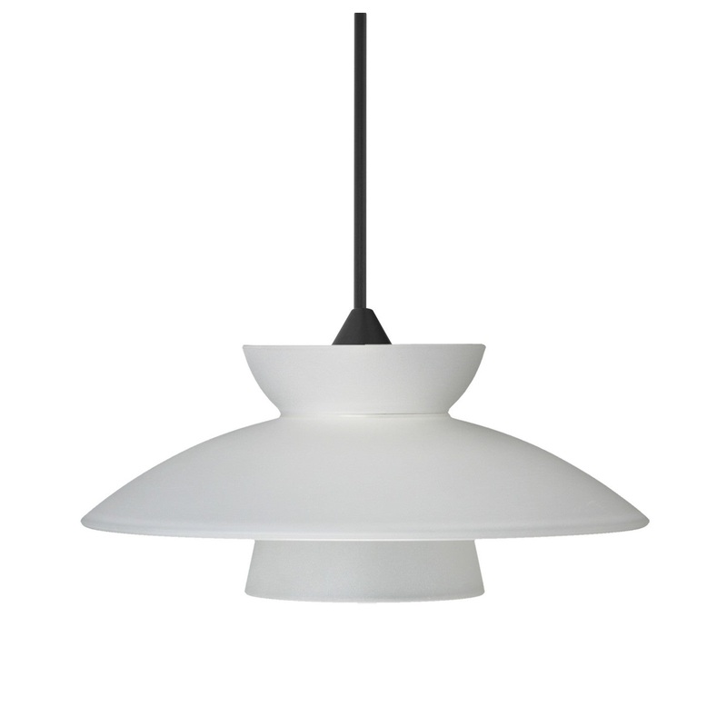 Besa 1XC-271825-BK Besa Trilo 7 Pendant One Light Pendant Black