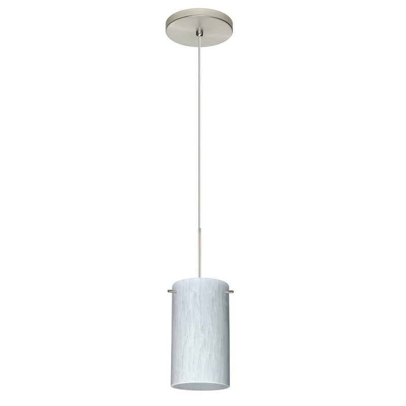 Besa 1XT-440419-LED-SN Stilo One Light Pendant Satin Nickel