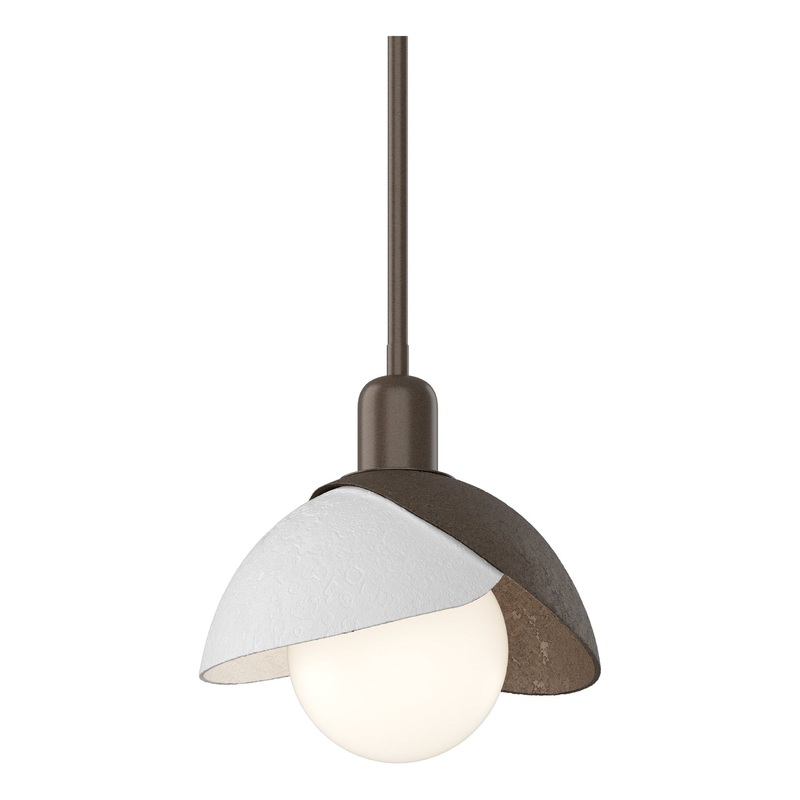 Brooklyn Double Shade Mini Pendant Bronze White