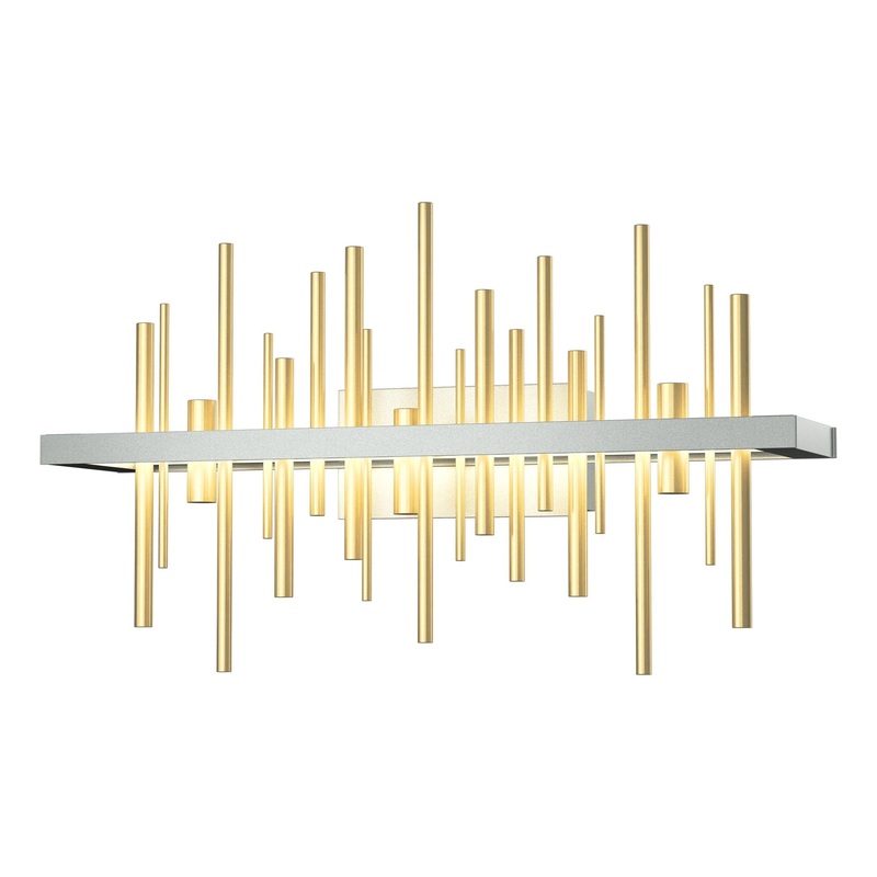 Cityscape LED Sconce Vintage Platinum Modern Brass