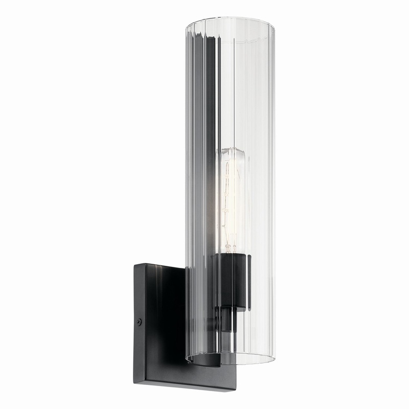 Kichler 55165BK One Light Wall Sconce, Black