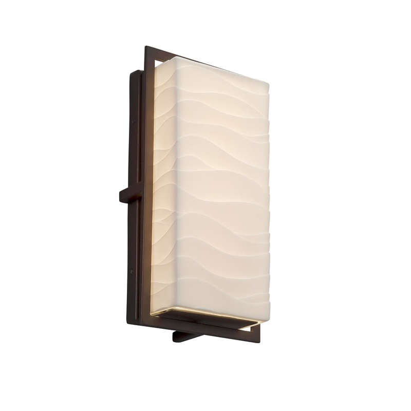 LED Wall Sconce from the Porcelina Collection in Dark Bronze Finish by Justice Designs