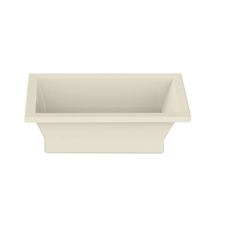 MAAX 102786-055-004 Aiiki 7236 Acrylic Drop-in End Drain Aerofeel Bathtub in Bone