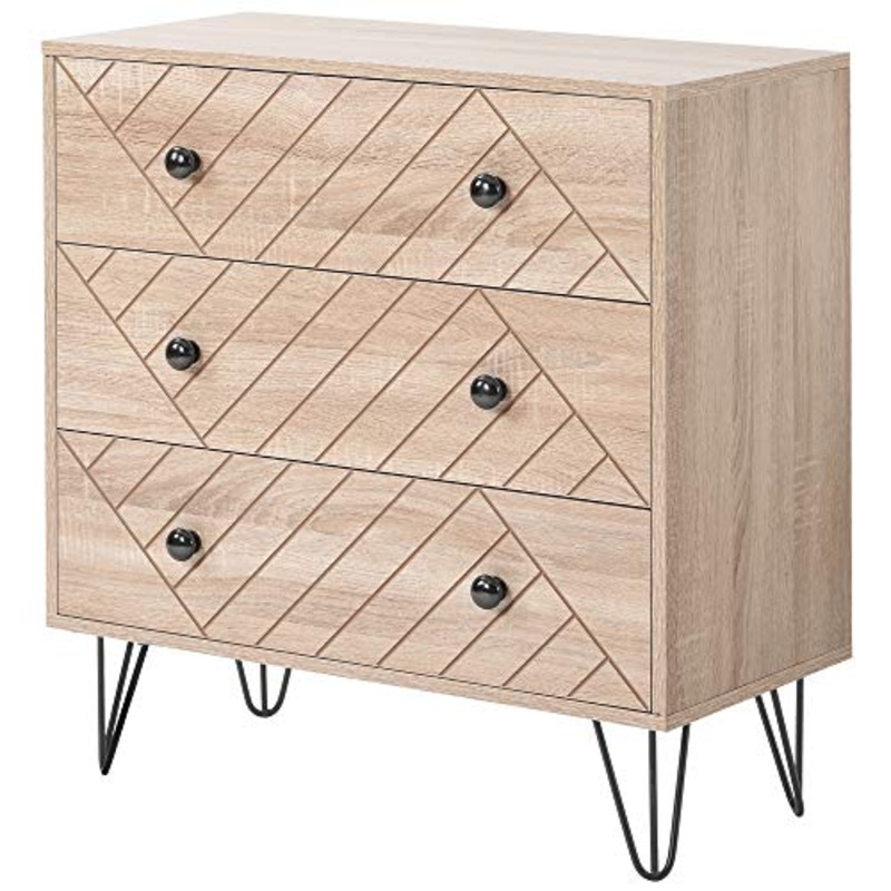 Q-HL Comodino Componente Comodino in Legno Unico Backplane Solido E Un Esclusivo Armadietto di Stoccaggio Design Zig Zag per Soggiorno Camera da Letto