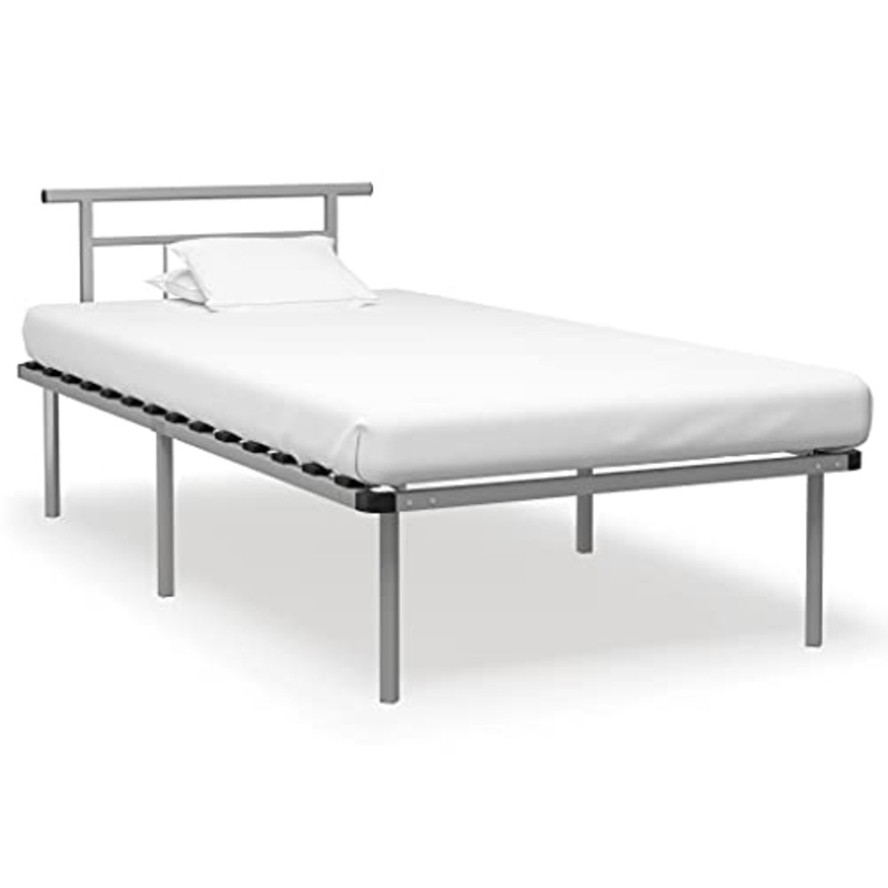 vidaXL Giroletto Grigio in Metallo 100×200 cm