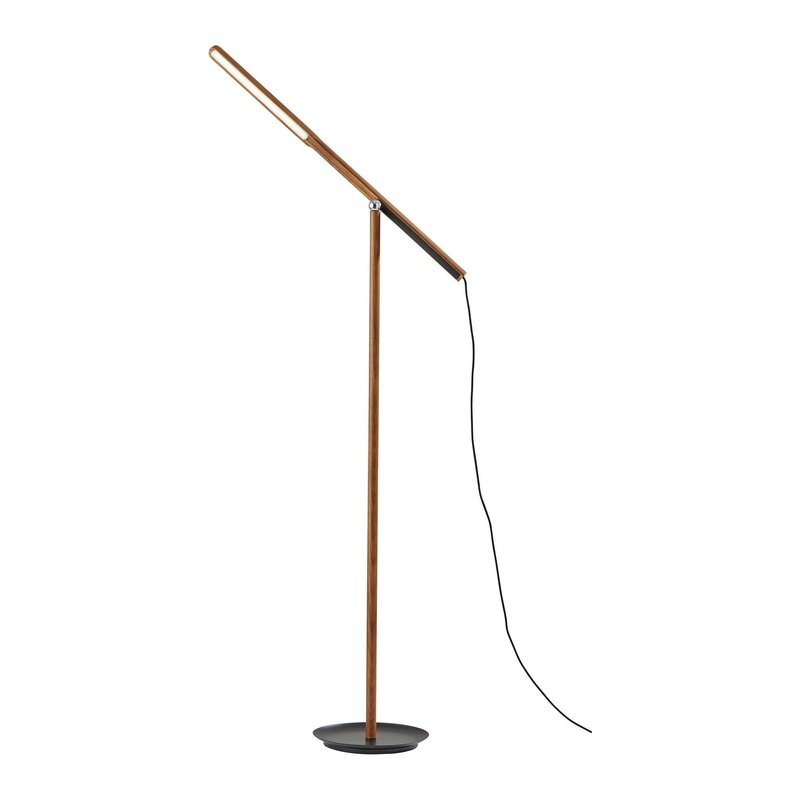 ADS360 Gravity LED Floor Lamp Walnut Ash Wood