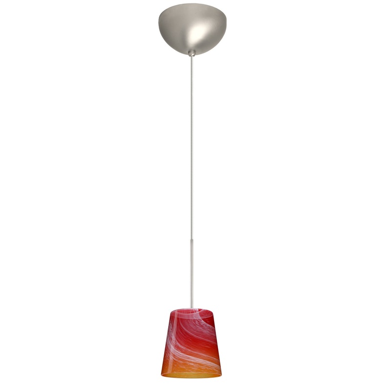 Besa 1XC-5131SL-LED-SN Canto One Light Pendant Satin Nickel (Discontinued)