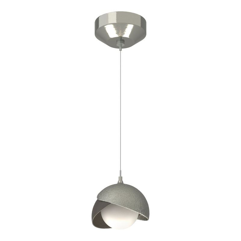 Brooklyn Double Shade Low Voltage Mini Pendant Sterling Dark Smoke