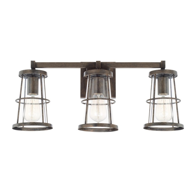 Capital Lighting 127431NG Beaufort 3 Light Vanity Nordic Grey