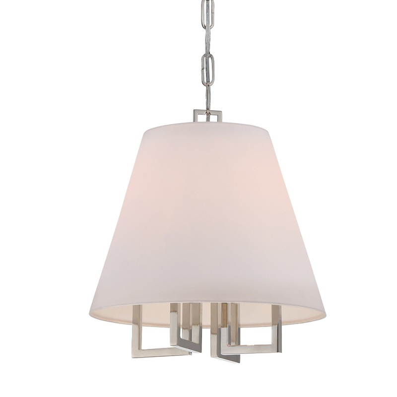 Crystorama 2254-PN Westwood Four Light Mini Chandelier Polished Nickel