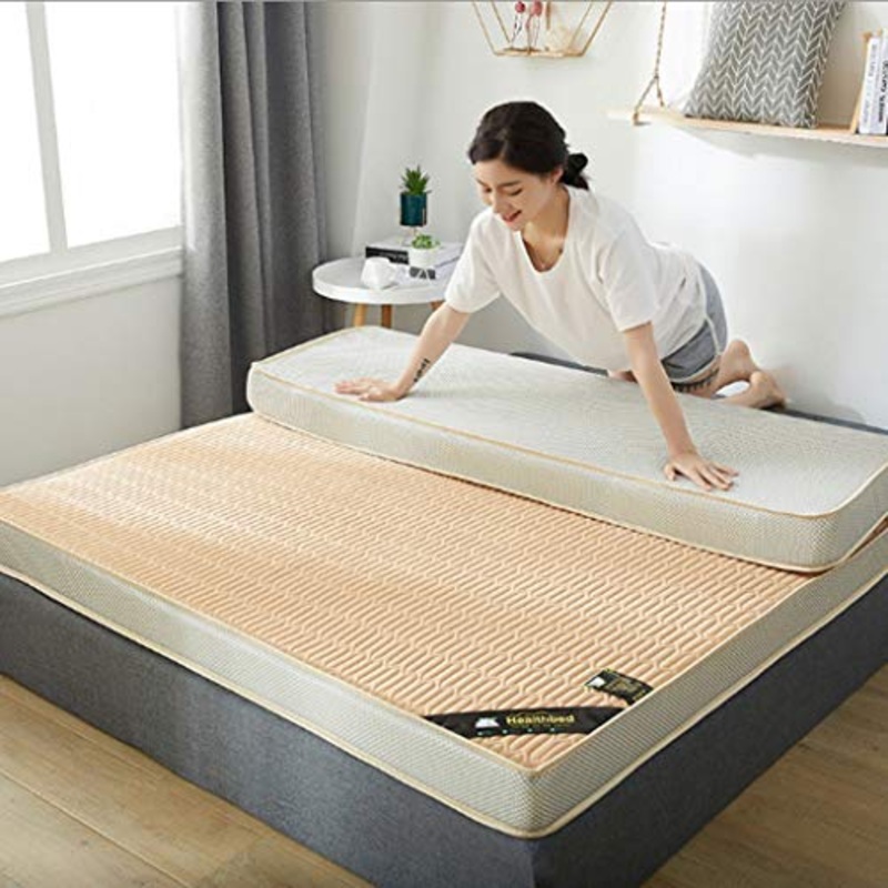 GLzcyoo Pieghevole Materasso Topper, Addensare Tatami Pavimento Ma, futon coprimaterasso Piano Dormire 6 Centimetri Pad Morbido Giapponese Pieghevole Spessa Pieghevole (Colore : C, Size : 90 * 200cm)