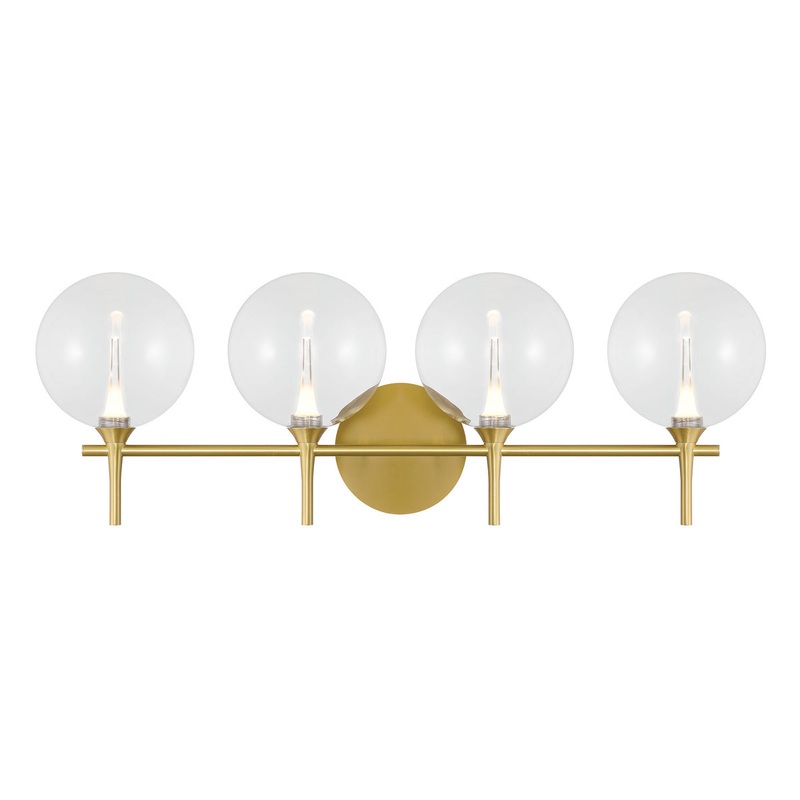 Iissa 4-Light Vanity Light Gold Clear Glass
