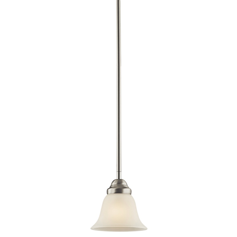 Kichler 2693NI One Light Mini Pendant, Brushed Nickel
