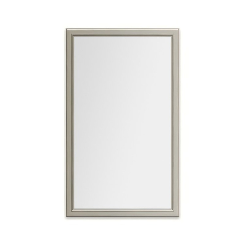 Medicine Cabinet Main Line 24 x 40 Inch 1 Doors Framed Mirror Nickel Flat Top Bryn Mawr Frame Slow Close Hinges Sliding Magnification Mirror Magnetic Strip Interior Lighting USB Charging ports Electrical Outlets Phone Holder 4 Inch