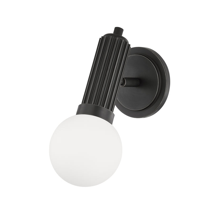 One Light Wall Sconce from the Reade Collection in Old Bronze Finish by Hudson Valley