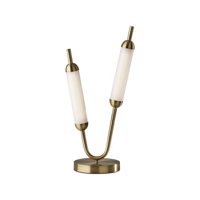 Pierce LED Table Lamp Antique Brass