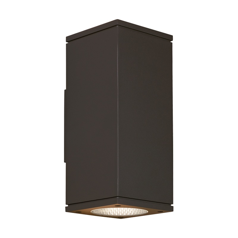 Tegel 12 Outdoor Wall Up & Downlight Bronze 3000K / 10-Degree Beam (Up) / 10-Degree Beam (Down) Button Photocontrol