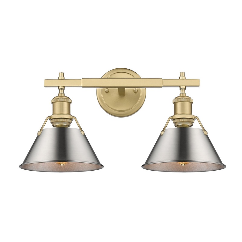 Two Light Bath Vanity from the Orwell Collection in Brushed Champagne Bronze Finish by Golden