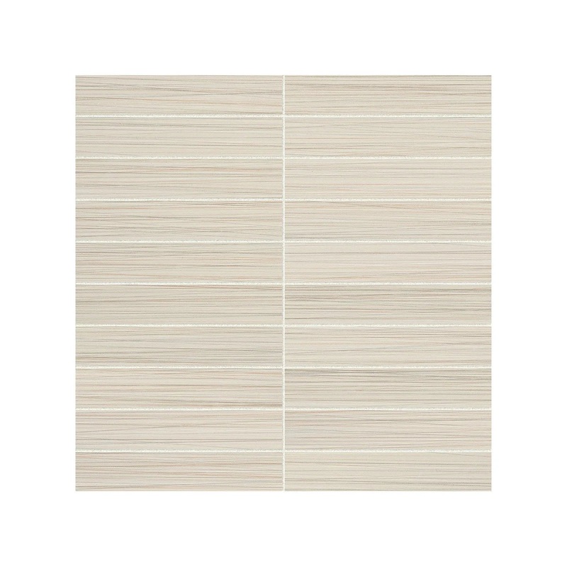 1″ x 6″ Zera Annex Matte Oyster Stacked Mosaic. 1 Sheet = .96 Sq. Ft. 1″ x 6″
