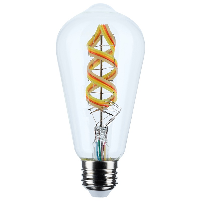 6 Watt – ST19 LED – 2700K-5000K RGB/Tunable White – Starfish IOT – Clear – Medium Base – 120 Volt by Satco