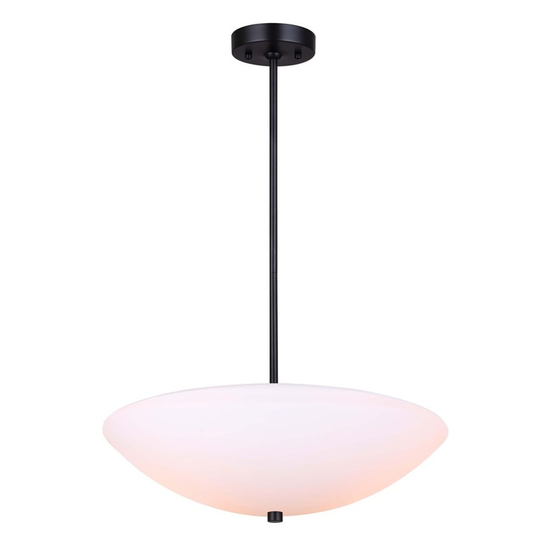 Canarm ICH1128A03BK18 Vivy Three Light Chandelier Matte Black