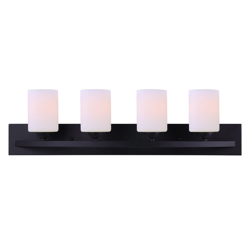 Canarm IVL370A04BK Hampton Four Light Vanity Black