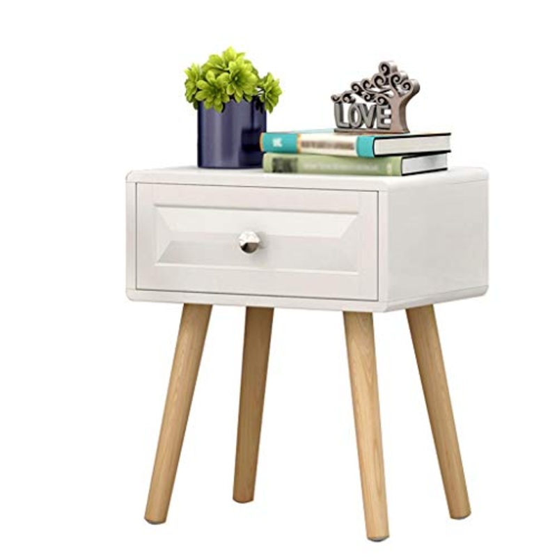 Comodini Decorazione pompaggio Studio Corridoio dell’Assemblea Addensare Locker Pratico Bagno Solido della Famiglia di Legno Camera da Letto Soggiorno Multifunzione in Bianco 40X30X48.5cm MUMUJIN